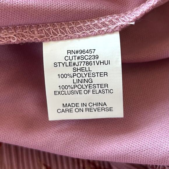 New Eye Shadow floral asymmetric hem twist babydoll empire waist sundress pink M - Picture 14 of 14